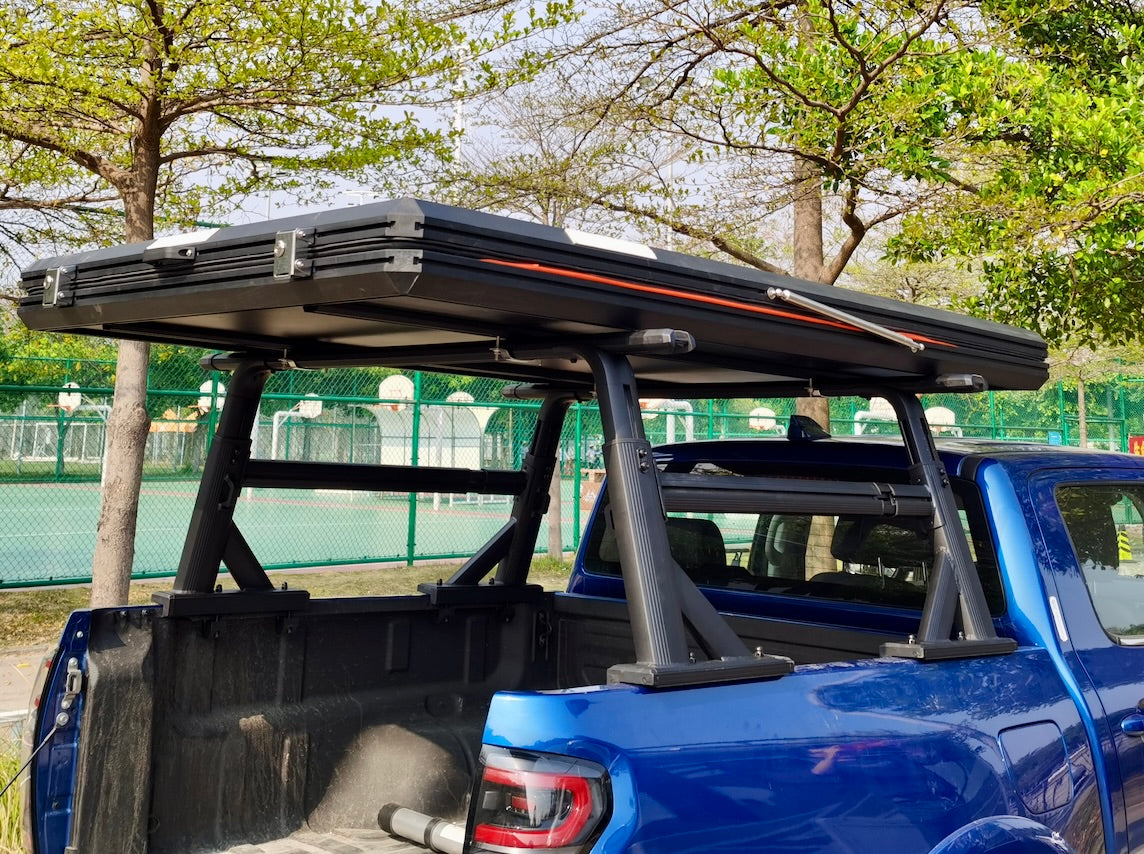 3-way Adjustable Heavy Duty Aluminum Truck Rack system, universal fit mid/full-size truck